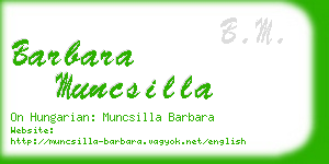 barbara muncsilla business card